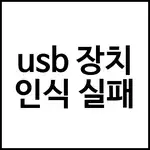 usb 장치 인식 실패
