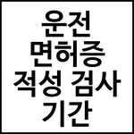 운전 면허증 적성 검사 기간